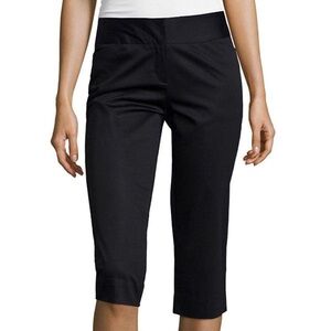 Worthington Woman Modern Fit Cropped Pants Capris Black Size 16W